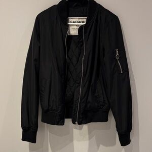 Garage Black Quilted Bomber Jacket